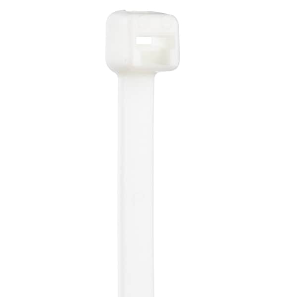 Cable Tie, 11-1/2 in L, 3 in Max Bundle Dia., White, Nylon 6/6, 40 lb Strength, 1000 PK
